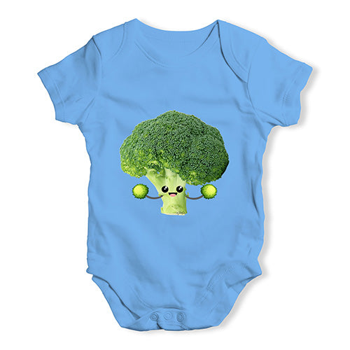 Baby Boy Clothes Cute Cheerleader Brocolli Baby Unisex Baby Grow Bodysuit 0 - 3 Months Blue