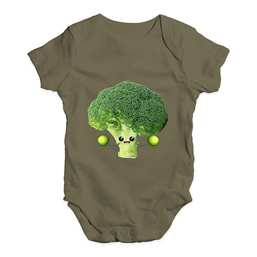 Funny Baby Bodysuits Cute Cheerleader Brocolli Baby Unisex Baby Grow Bodysuit 12 - 18 Months Khaki