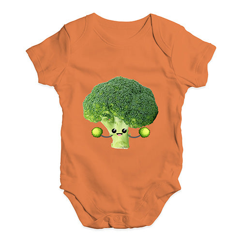 Babygrow Baby Romper Cute Cheerleader Brocolli Baby Unisex Baby Grow Bodysuit 3 - 6 Months Orange