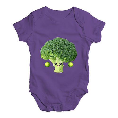 Bodysuit Baby Romper Cute Cheerleader Brocolli Baby Unisex Baby Grow Bodysuit 6 - 12 Months Plum