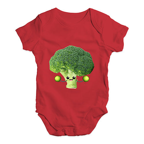 Funny Baby Onesies Cute Cheerleader Brocolli Baby Unisex Baby Grow Bodysuit New Born Red