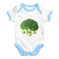 Baby Onesies Cute Cheerleader Brocolli Baby Unisex Baby Grow Bodysuit 3 - 6 Months White Blue Trim