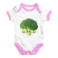 Funny Infant Baby Bodysuit Onesies Cute Cheerleader Brocolli Baby Unisex Baby Grow Bodysuit 18 - 24 Months White Pink Trim