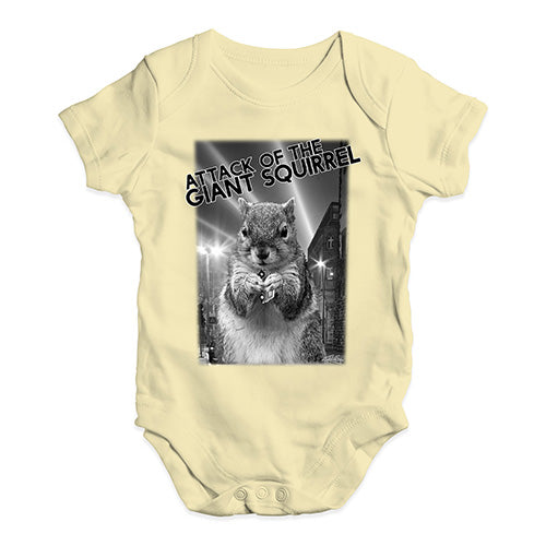 Cute Infant Bodysuit Attack Of The Giant Squirrel Baby Unisex Baby Grow Bodysuit New Born Lemon