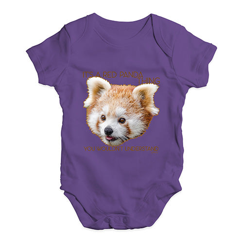 Funny Baby Bodysuits It's A Red Panda Thing Baby Unisex Baby Grow Bodysuit 18 - 24 Months Plum