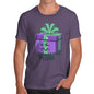 Funny T-Shirts For Guys Present Tense Men's T-Shirt Large Plum