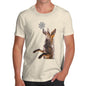 Funny Tee For Men Snowflake Fox Men's T-Shirt X-Large Natural