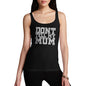 Novelty Tank Top Christmas Don't Tell My Mum Women's Tank Top Small Black