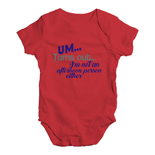 I'm Not An Afternoon Person Baby Unisex Baby Grow Bodysuit