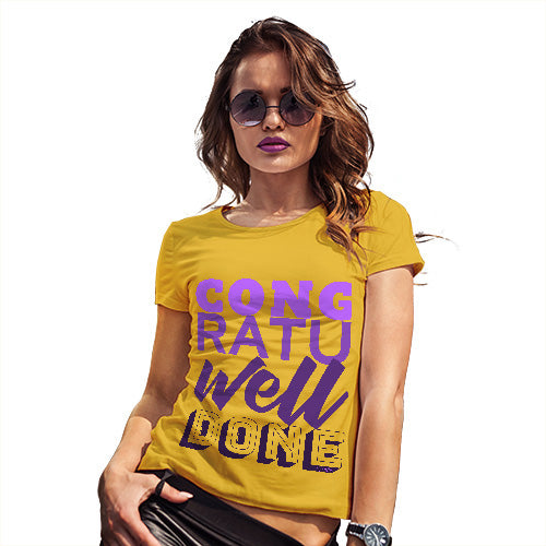 Congratuwelldone Purple Women's T-Shirt 