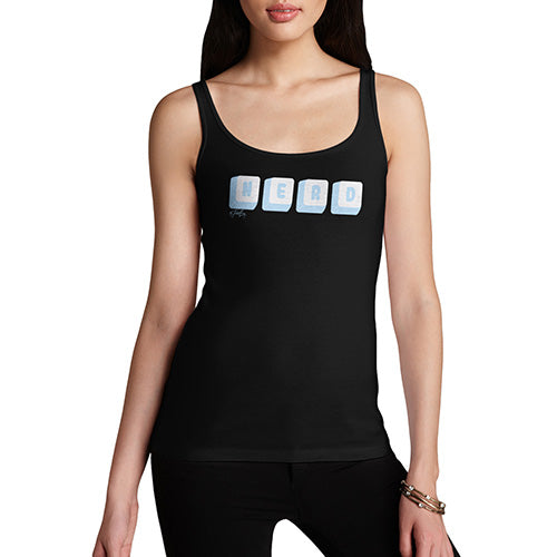 Funny Tank Top For Mum Keyboard Nerd Women's Tank Top Large Black