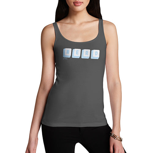Funny Tank Top For Women Sarcasm Keyboard Nerd Women's Tank Top Small Dark Grey