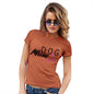 Adult Humor Novelty Graphic Sarcasm Funny T Shirt Dog Mum Paws Women's T-Shirt Small Orange
