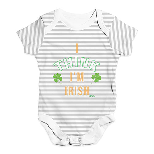 St Patricks Day I Think I'm Irish Baby Unisex Baby Grow Bodysuit