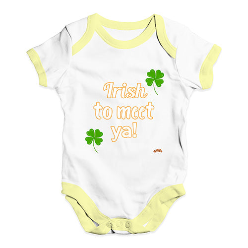 St Patricks Day Irish To Meet Ya Baby Unisex Baby Grow Bodysuit
