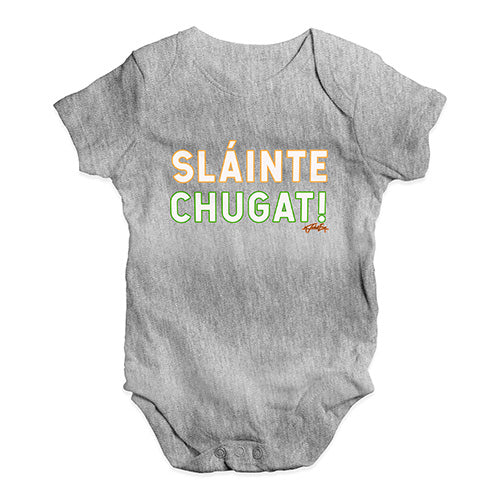 St Patricks Day Slainte Chugat Baby Unisex Baby Grow Bodysuit