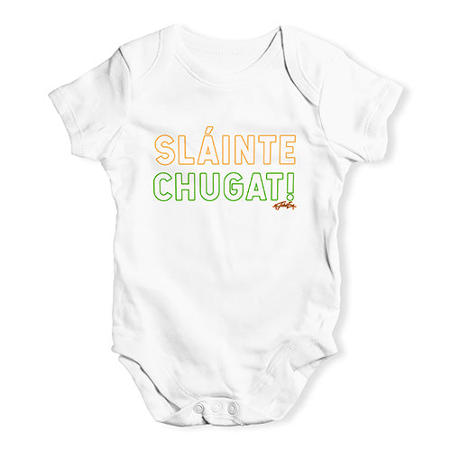 St Patricks Day Slainte Chugat Baby Unisex Baby Grow Bodysuit