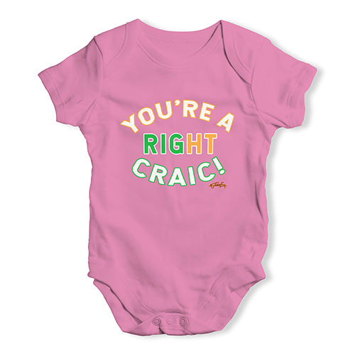 St Patricks Day You're A Right Craic Baby Unisex Baby Grow Bodysuit