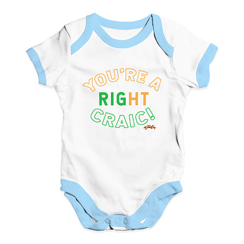 St Patricks Day You're A Right Craic Baby Unisex Baby Grow Bodysuit