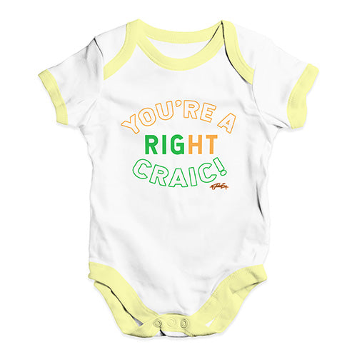 St Patricks Day You're A Right Craic Baby Unisex Baby Grow Bodysuit