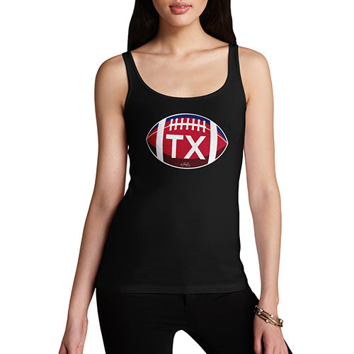 Funny Tank Top For Women TX Texas State Football Women's Tank Top Large Black