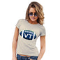 Womens Novelty T Shirt Christmas VT Vermont State Football Women's T-Shirt Large Natural