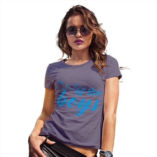 Womens Novelty T Shirt Christmas One Of The Boys Women's T-Shirt Small Plum