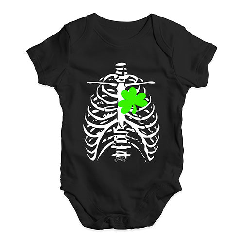 Irish X-Ray Shamrock Heart Baby Unisex Baby Grow Bodysuit
