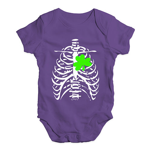 Irish X-Ray Shamrock Heart Baby Unisex Baby Grow Bodysuit