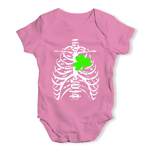 Irish X-Ray Shamrock Heart Baby Unisex Baby Grow Bodysuit