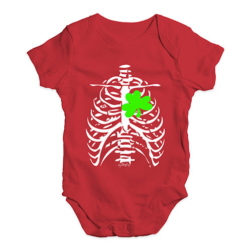 Irish X-Ray Shamrock Heart Baby Unisex Baby Grow Bodysuit