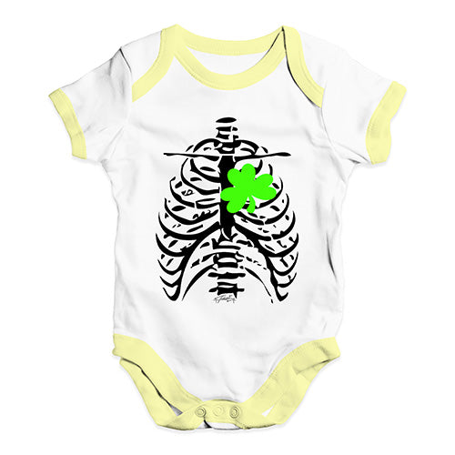 Irish X-Ray Shamrock Heart Baby Unisex Baby Grow Bodysuit