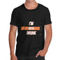 Novelty T Shirts For Dad I'm 98% Drunk Men's T-Shirt Medium Black