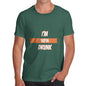 Funny Tee For Men I'm 98% Drunk Men's T-Shirt Large Bottle Green