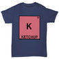 Boys funny tee shirts Ketchup Element Boy's T-Shirt Age 3-4 Navy