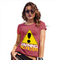 Novelty T Shirt Christmas Warning No Filter Women's T-Shirt Small Red