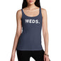 Funny Tank Top For Mom WEDS Wednesday Women's Tank Top Large Navy