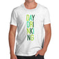 Novelty Tshirts Men Day Drinking Men's T-Shirt X-Large White