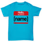 Girls Funny T Shirt Personalised My Name Is Girl's T-Shirt Age 7-8 Azure Blue