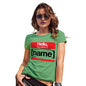 T-Shirt Funny Geek Nerd Hilarious Joke Personalised My Name Is Women's T-Shirt Medium Green