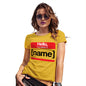 Novelty Gifts For Women Personalised My Name Is Women's T-Shirt X-Large Yellow