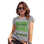 Funny T Shirts For Mom Instant Asshole Add Beer Women's T-Shirt X-Large Light Grey