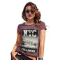 Womens Funny Tshirts NYC 85 The Bronx Women's T-Shirt Large Burgundy