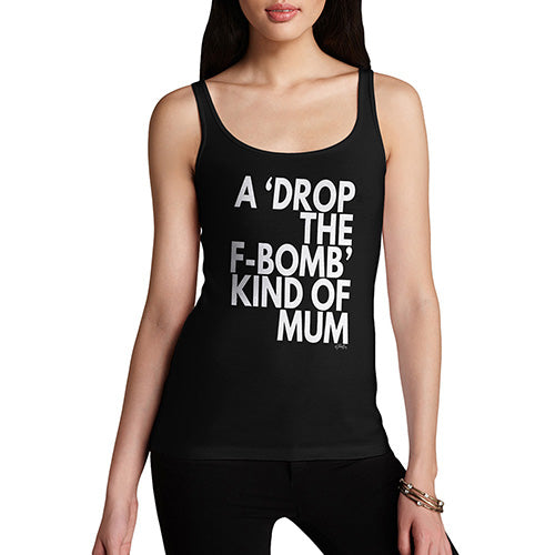 Novelty Tank Top Christmas Drop The F-Bomb Mum Women's Tank Top Large Black
