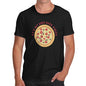 Mens Novelty T Shirt Christmas Cut My Life Into Pizza Men's T-Shirt X-Large Black