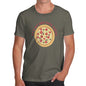 Mens T-Shirt Funny Geek Nerd Hilarious Joke Cut My Life Into Pizza Men's T-Shirt Medium Khaki