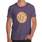 Mens T-Shirt Funny Geek Nerd Hilarious Joke Cut My Life Into Pizza Men's T-Shirt Large Plum