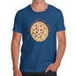 Novelty T Shirts For Dad Cut My Life Into Pizza Men's T-Shirt Medium Royal Blue