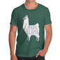Funny Mens T Shirts Papa Llama Men's T-Shirt Large Bottle Green