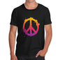 Novelty Tshirts Men Peace Sign Splats Men's T-Shirt Small Black